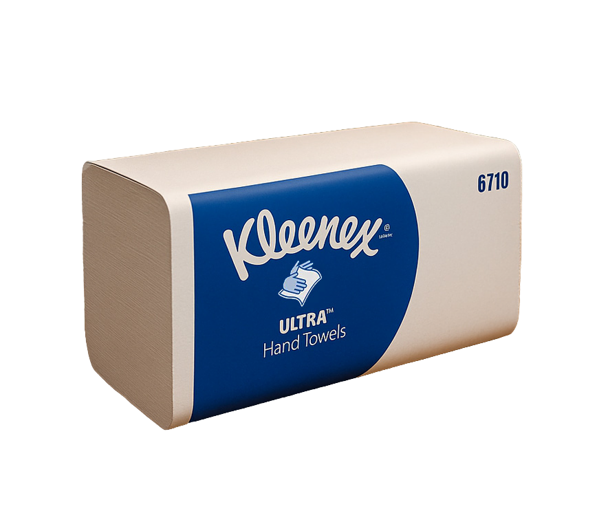 6710 Бумажные полотенца для диспенсера Kleenex Ultra белые Z сложение 3 слоя 96 листов (15)
