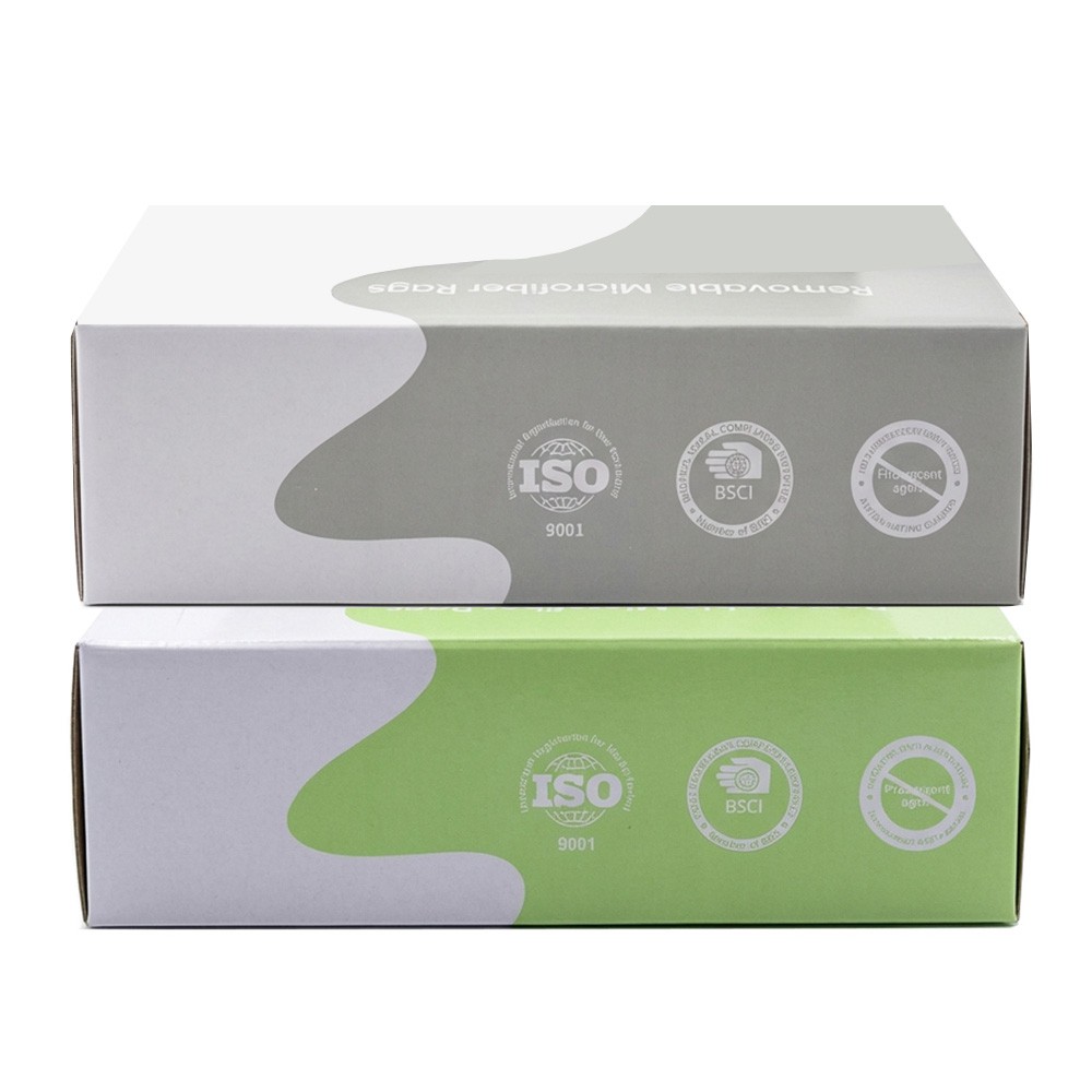 KG744846/2 НАБОР Салфетки из микрофибры MATCHA&GRAPHITE, зеленый+серый, 20 шт х 2 упак, KIMRIK