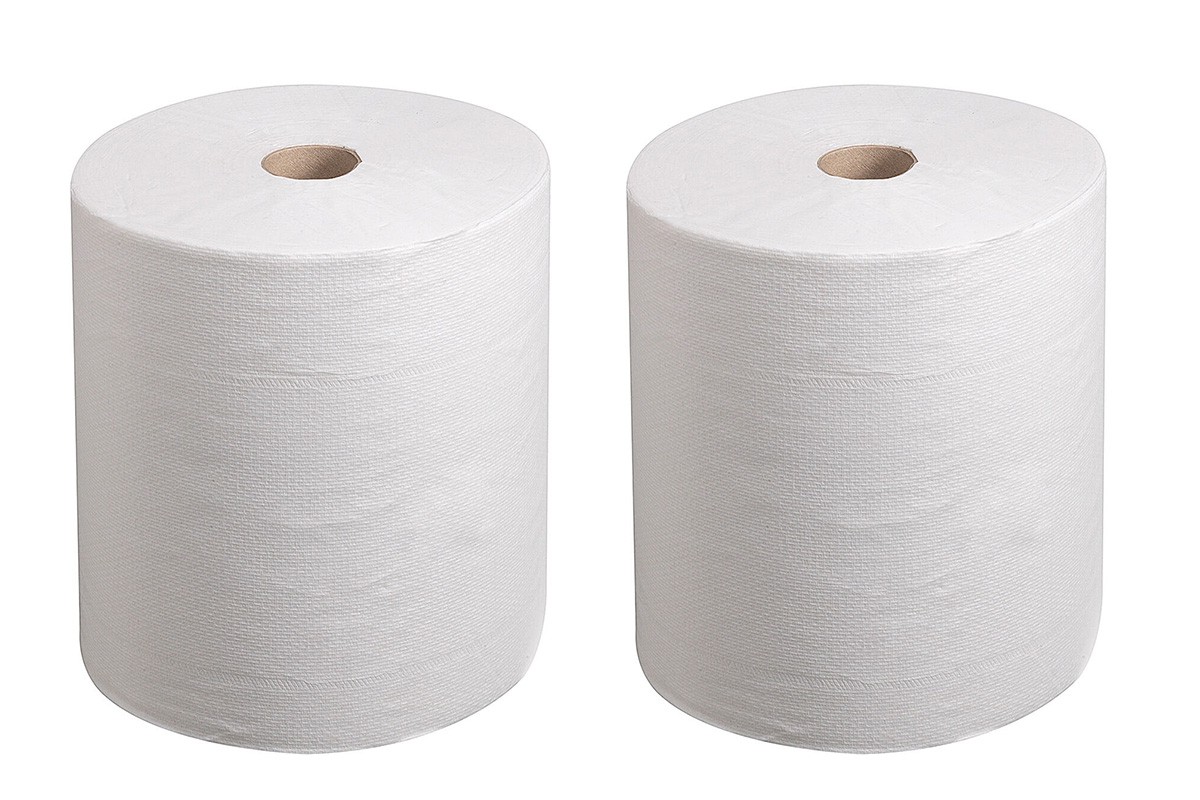 6238/2 НАБОР Бумажные полотенца в рулонах Kleenex Ultra белые 2 слоя, 2 рулона, 180 м, Kleenex