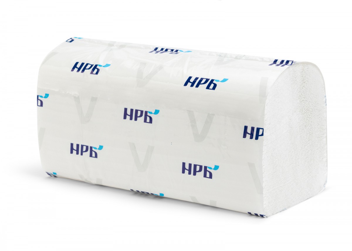 NRB-25V210 Полотенца листовые V-сложения, лист 23х21см, 2 сл, 200 л, плотность 20 г, белые (24)